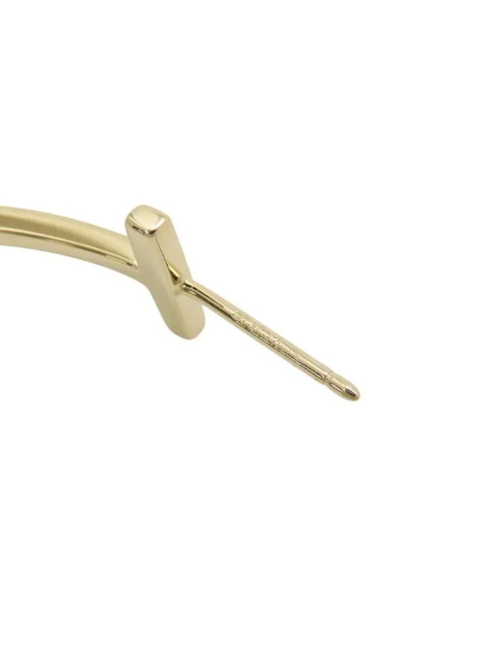 Tiffany & Co Earrings T Wire Hoop Extra Large 18k Yellow Gold